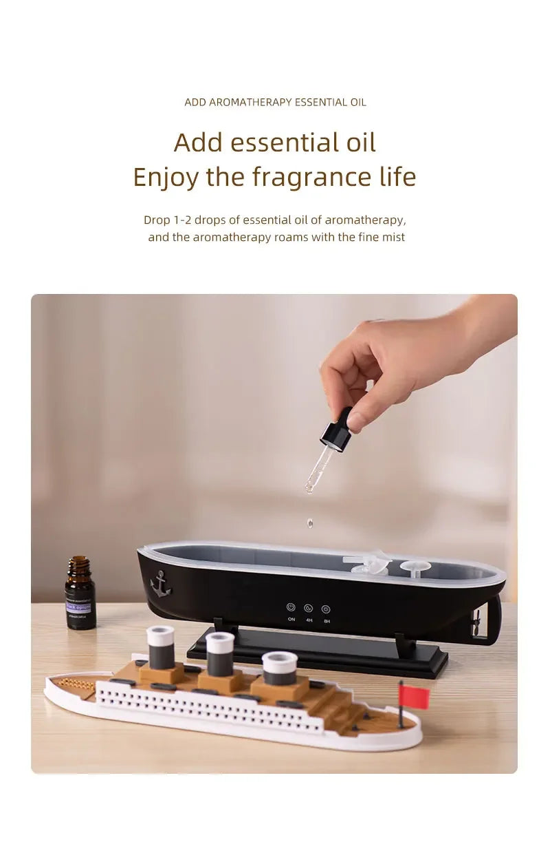 Titanic Ship Humidifier | 250ML Aromatherapy Diffuser 🚢