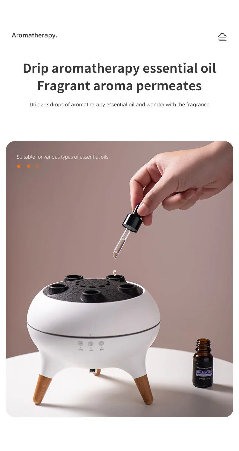 Flame Aromatherapy Essential Oil Diffusers 250ML,Air Diffuser/Humidifier, for Home, Bedroom,Large Room