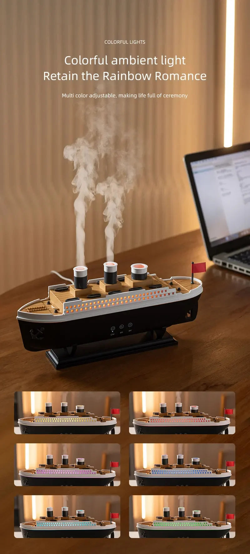 Titanic Ship Humidifier | 250ML Aromatherapy Diffuser 🚢